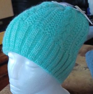 Turtle Fur knit beanie w/ fleece band